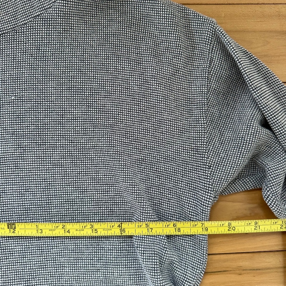 LL Bean womens waffle hoodie pullover stripe - Picture 3 of 8